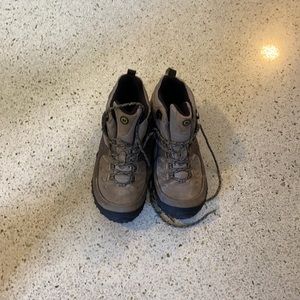 Merrell hiking boots, size 9.5, grayish brown tones